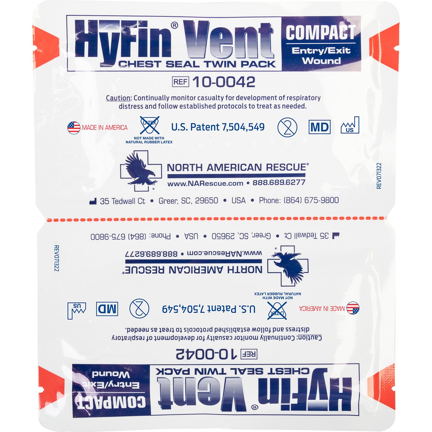 HyFin® Vent Compact Chest Seal (Twin Pack)
